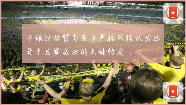 卡佩拉称赞乌度卡严格风格认为这是季后赛成功的关键特质